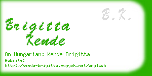 brigitta kende business card